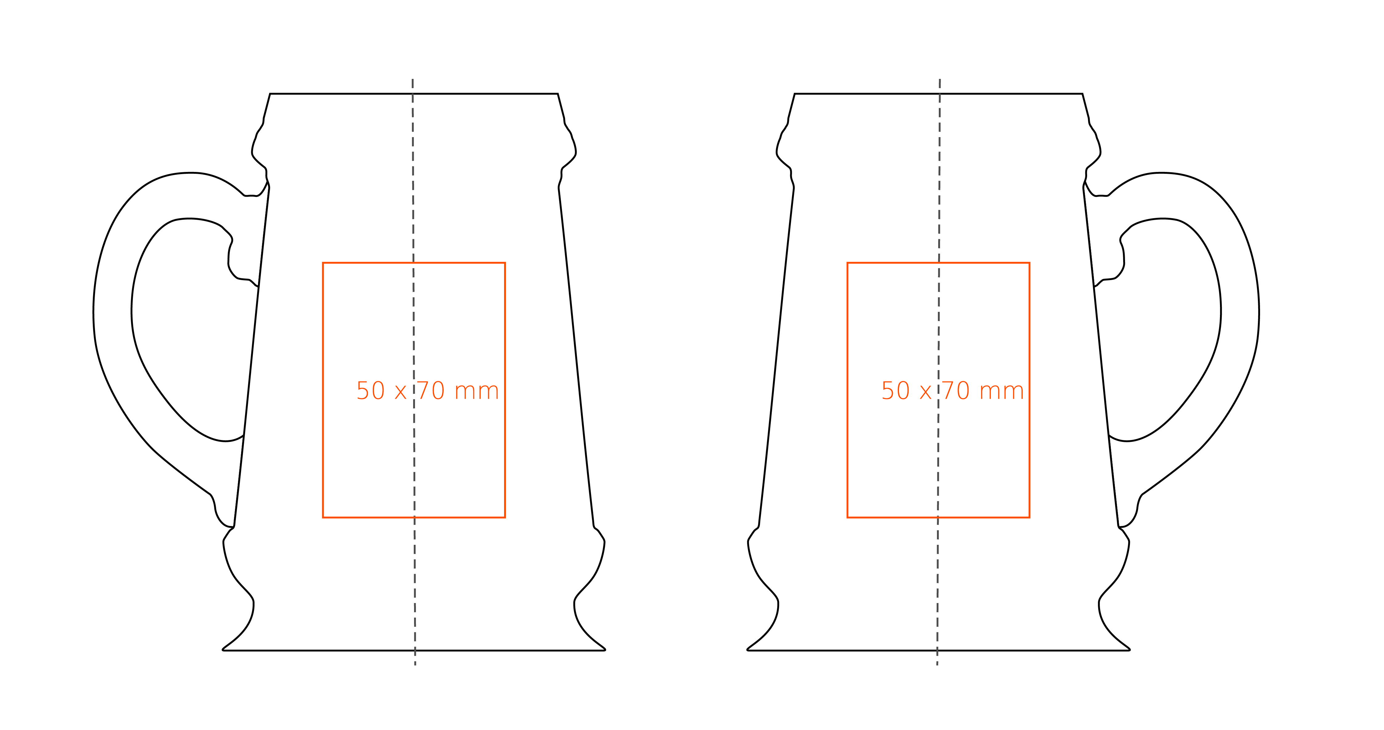 Zones d'impression standard